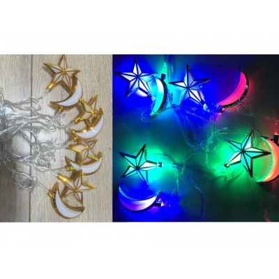 Lights - Star & Moon - Gold Trim